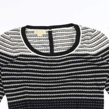 Monsoon Womens Blue Striped  Pullover Jumper Size 12