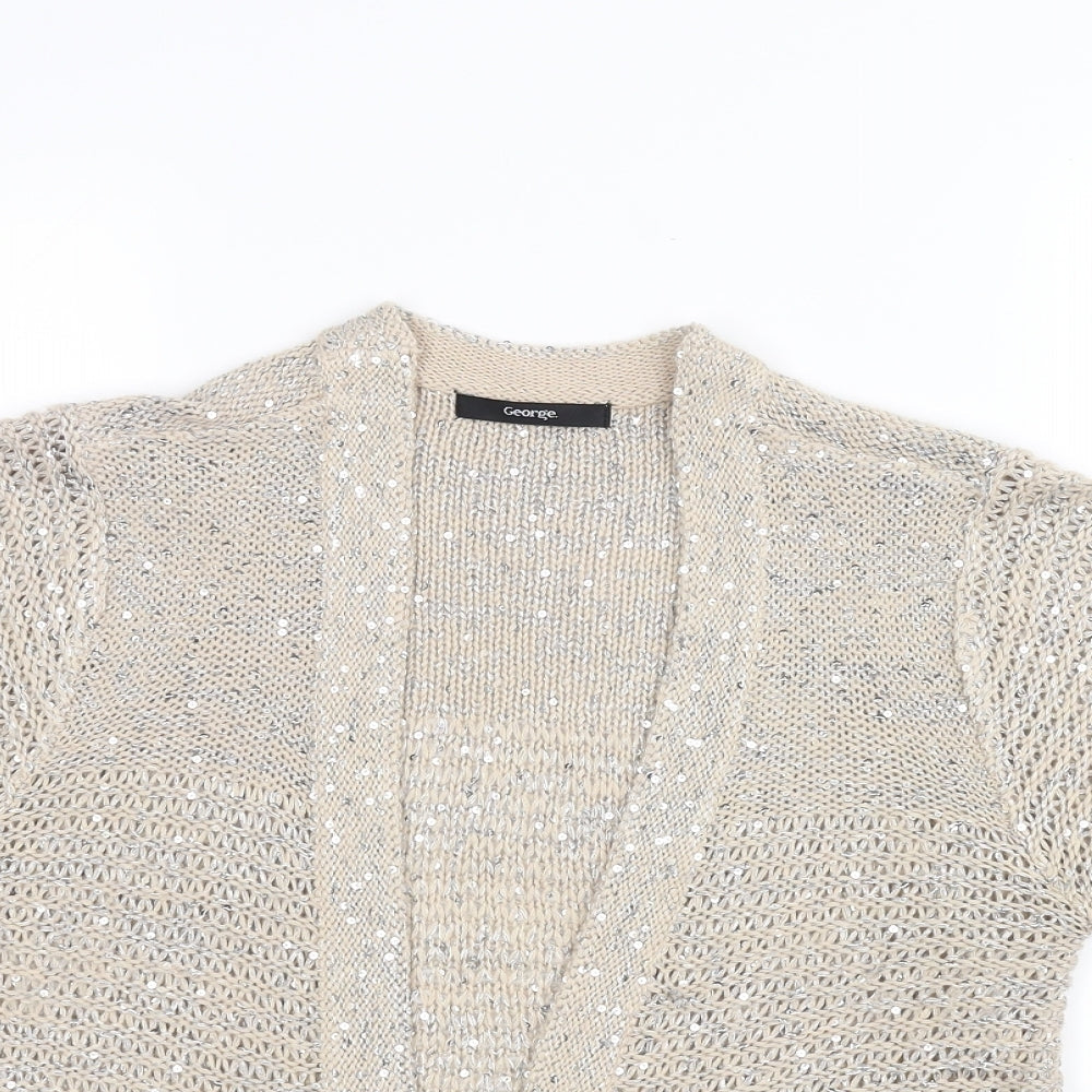 George Womens Brown  Knit Cardigan Jumper Size 14