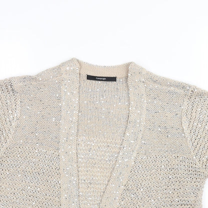 George Womens Brown  Knit Cardigan Jumper Size 14