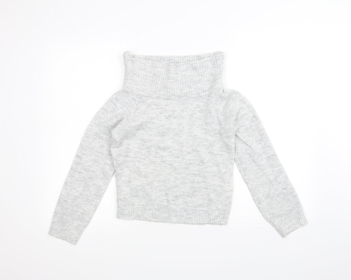 H&M Girls Grey   Pullover Jumper Size 9-10 Years