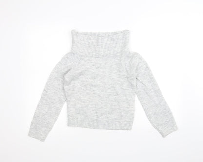 H&M Girls Grey   Pullover Jumper Size 9-10 Years