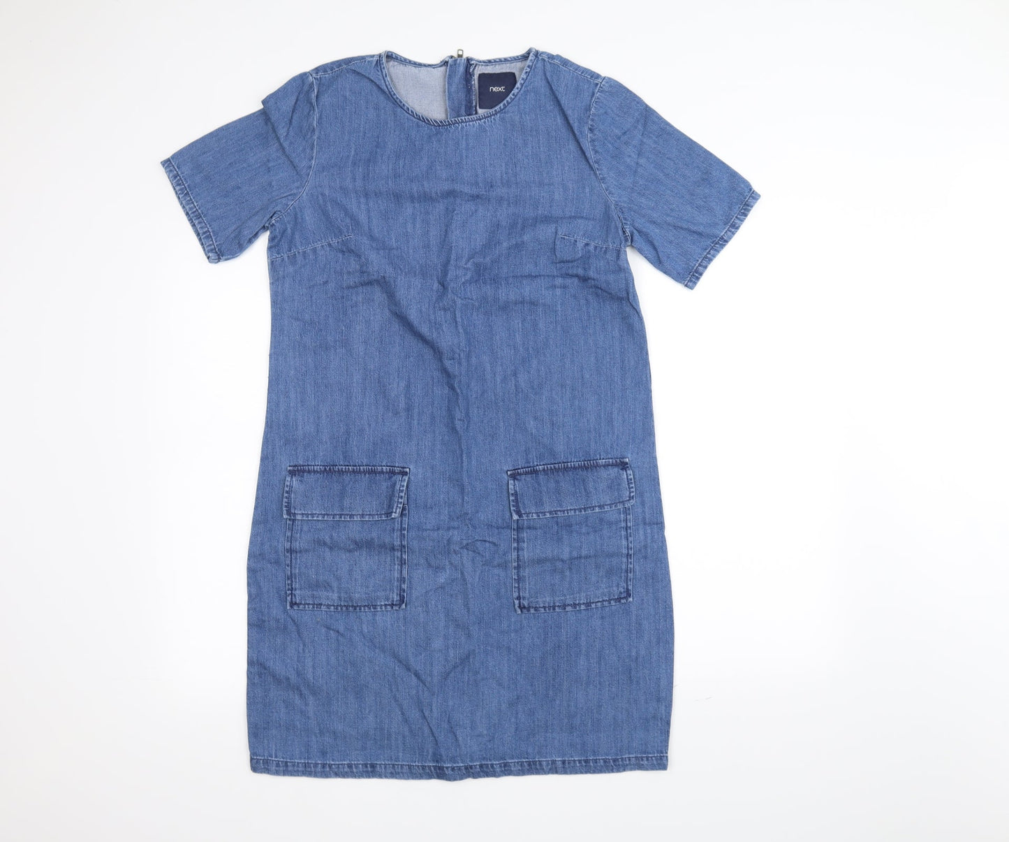 NEXT Womens Blue  Rayon Pencil Dress  Size 10