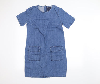 NEXT Womens Blue  Rayon Pencil Dress  Size 10