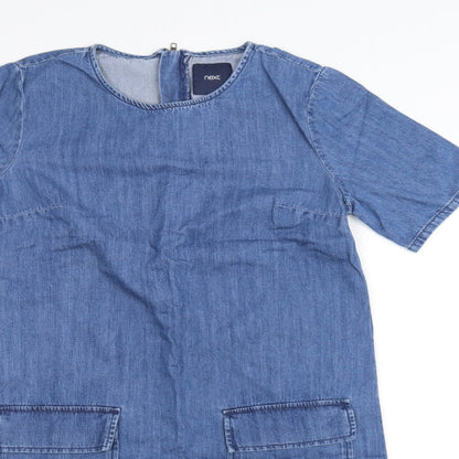 NEXT Womens Blue  Rayon Pencil Dress  Size 10