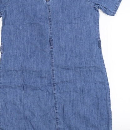 NEXT Womens Blue  Rayon Pencil Dress  Size 10