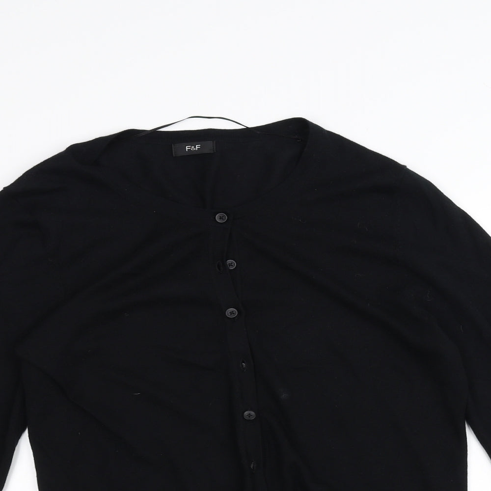F&F Womens Black   Cardigan Jumper Size 14