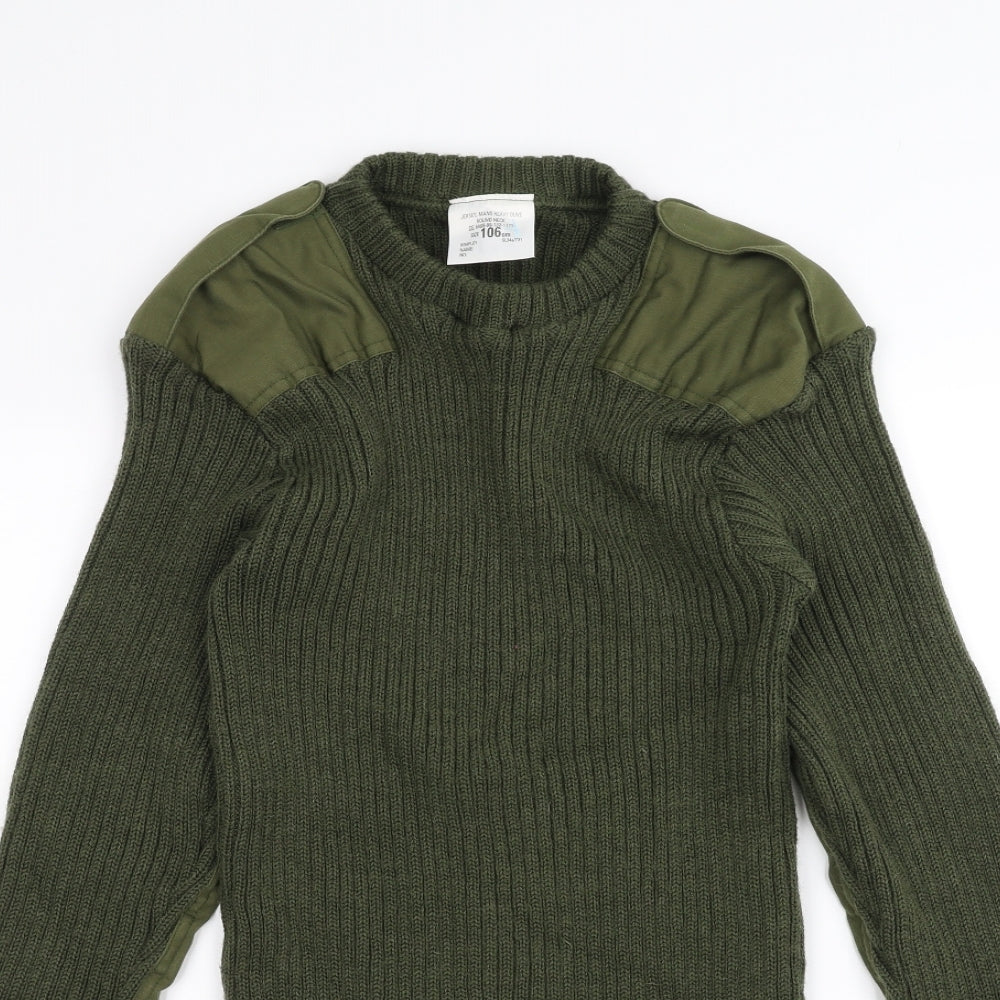 Preworn Girls Green  Knit Pullover Jumper Size S