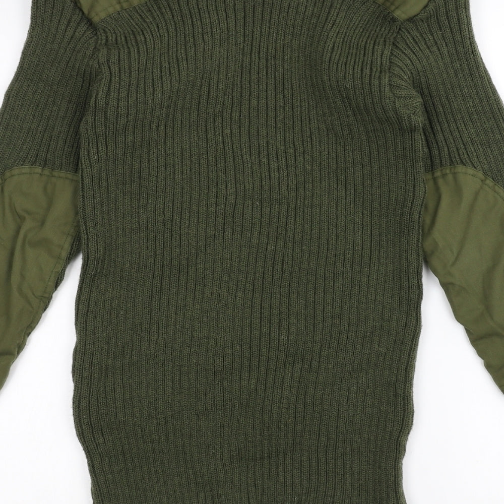 Preworn Girls Green  Knit Pullover Jumper Size S