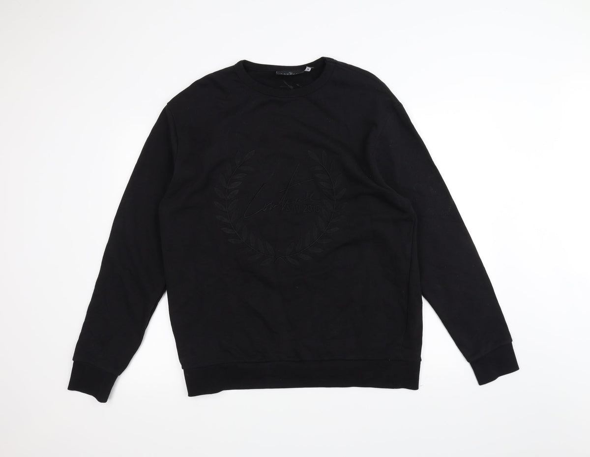 Couture Mens Black   Pullover Jumper Size M