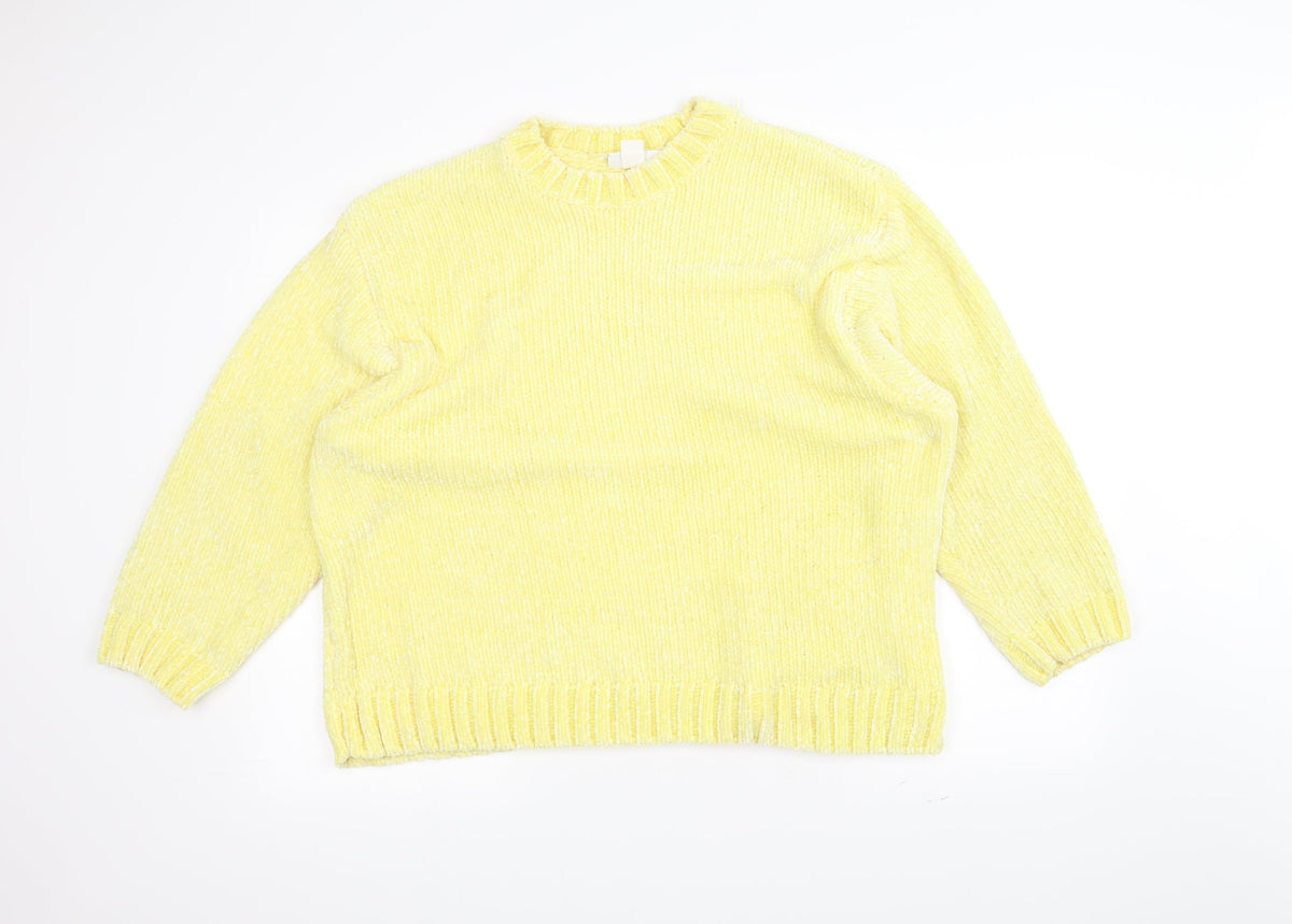 Monki Womens Yellow  Knit Pullover Jumper Size M