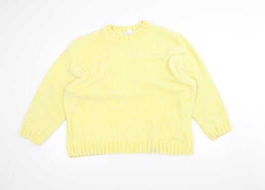 MONKL Womens Yellow  Knit Pullover Jumper Size M