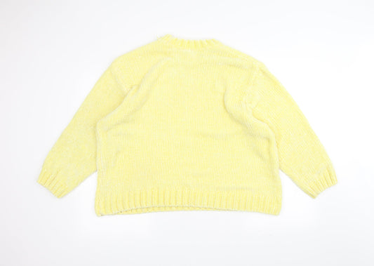 MONKL Womens Yellow  Knit Pullover Jumper Size M