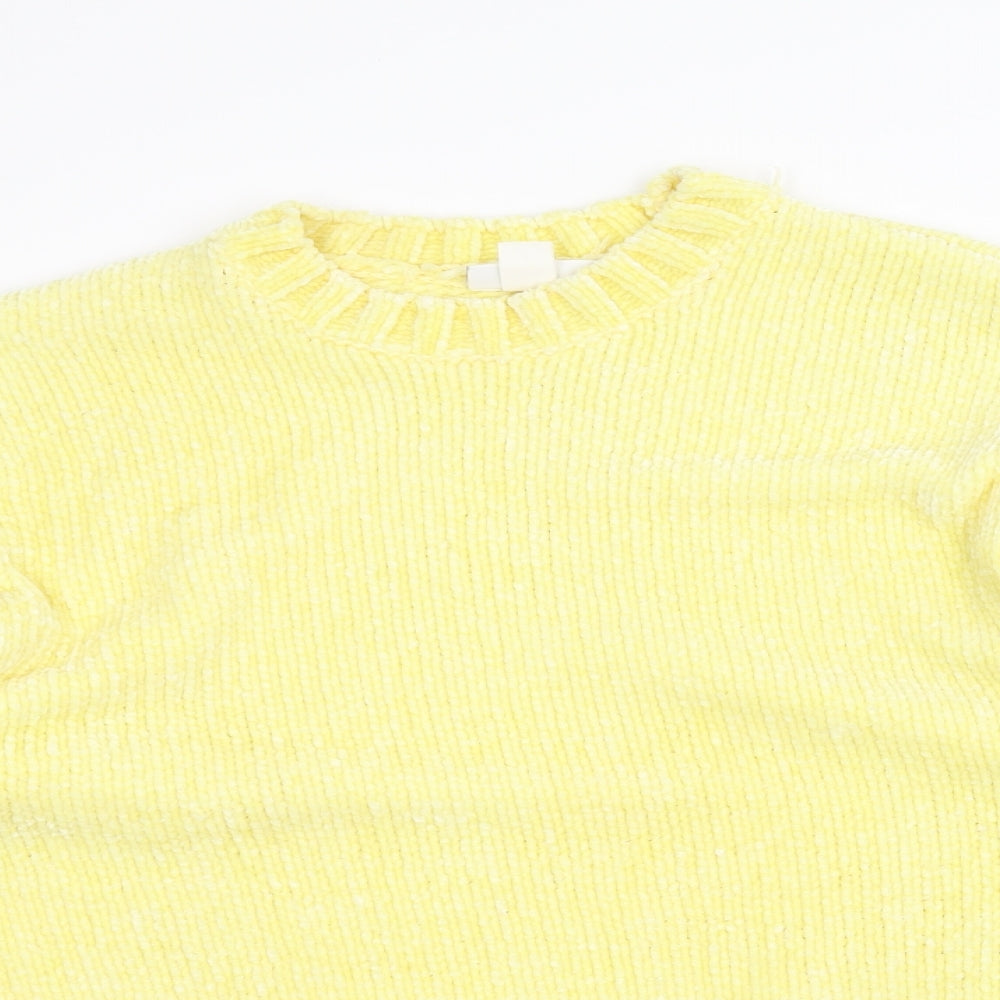 Monki Womens Yellow  Knit Pullover Jumper Size M
