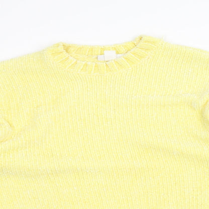 Monki Womens Yellow  Knit Pullover Jumper Size M