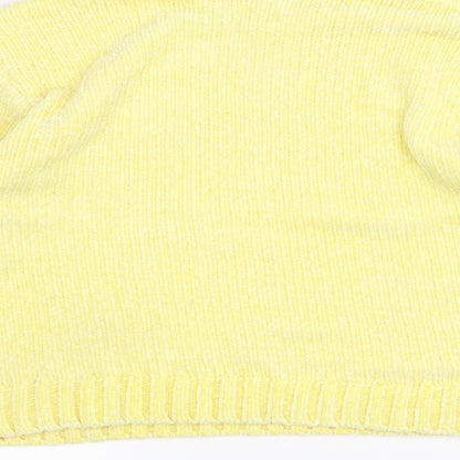 Monki Womens Yellow  Knit Pullover Jumper Size M