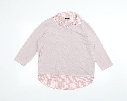M&Co Womens Pink   Pullover Jumper Size 16