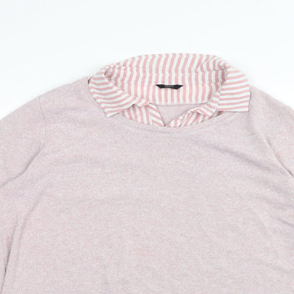 M&Co Womens Pink   Pullover Jumper Size 16