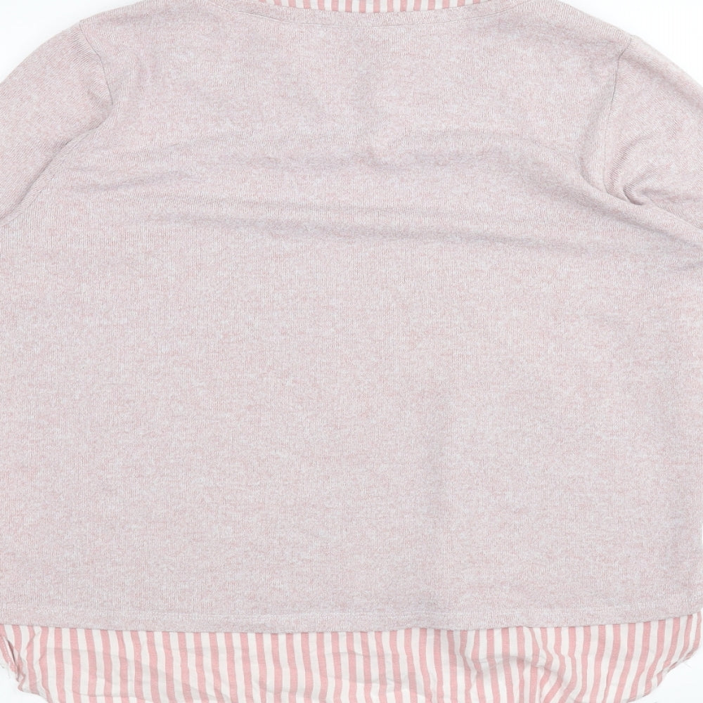M&Co Womens Pink   Pullover Jumper Size 16