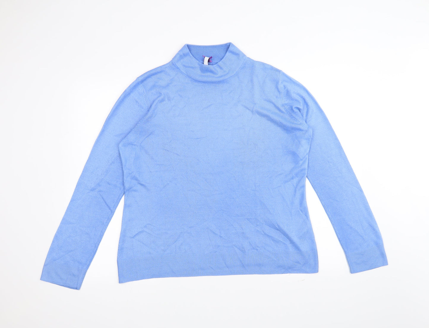 Womens UK Size 14 BHS Blue Basic T-Shirt