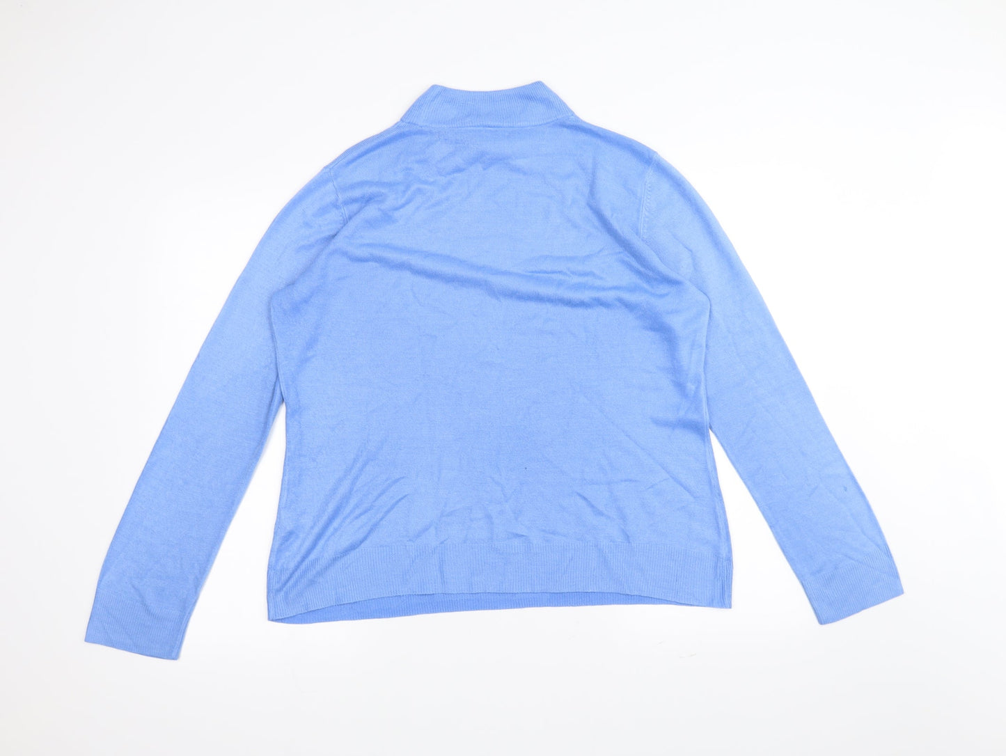 Womens UK Size 14 BHS Blue Basic T-Shirt