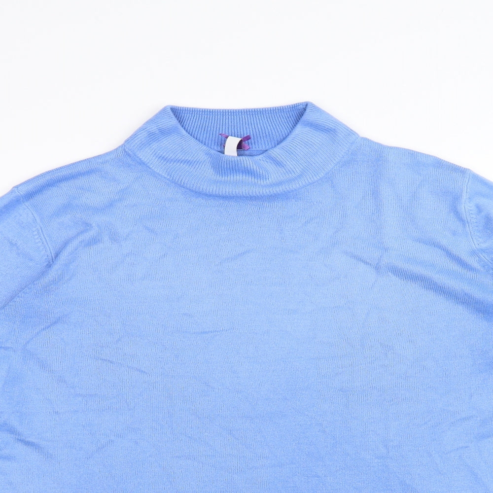 Womens UK Size 14 BHS Blue Basic T-Shirt