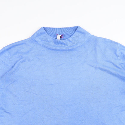 Womens UK Size 14 BHS Blue Basic T-Shirt