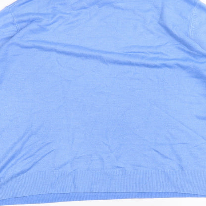 Womens UK Size 14 BHS Blue Basic T-Shirt