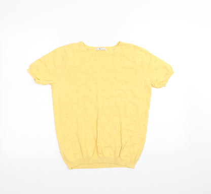 TU Womens Yellow   Basic T-Shirt Size 10