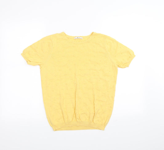 TU Womens Yellow   Basic T-Shirt Size 10