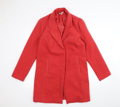 Pep&Co Womens Red   Overcoat Coat Size 12