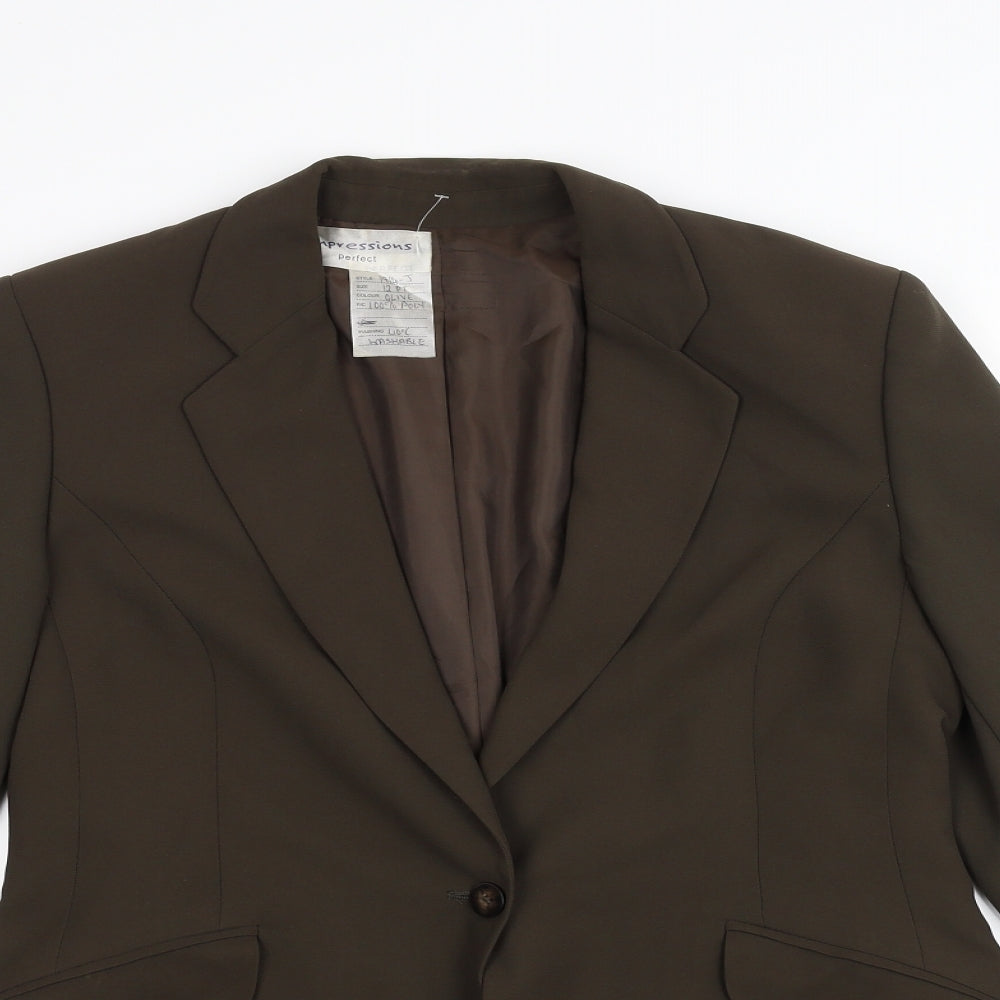 Impressions Womens Green   Jacket  Size 12