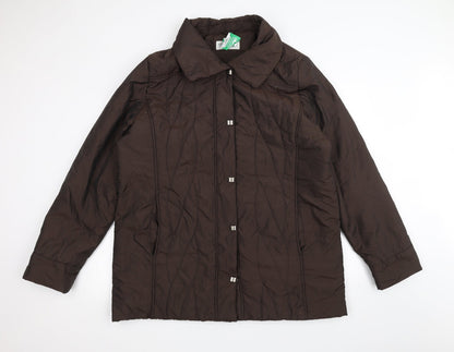 arquette Womens Brown   Pea Coat Coat Size 20