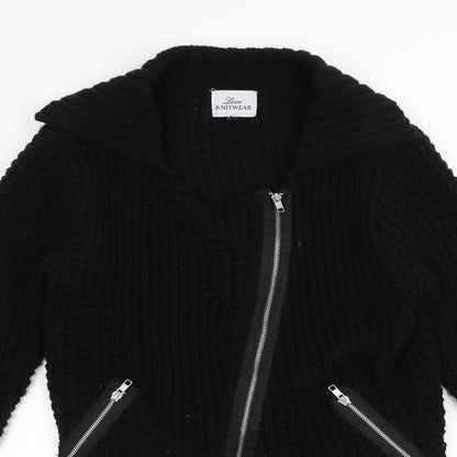 love knitwear Womens Black  Knit Jacket  Size L