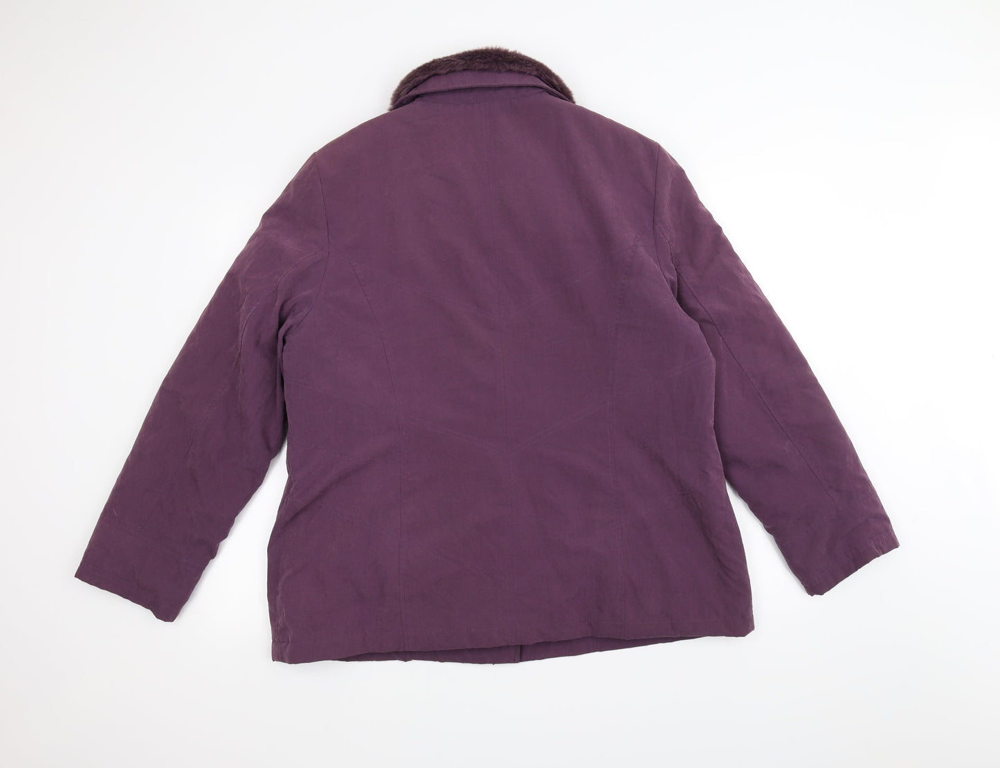 Womens UK Size L Elegance Purple Pea Coat