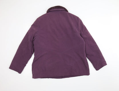 Womens UK Size L Elegance Purple Pea Coat