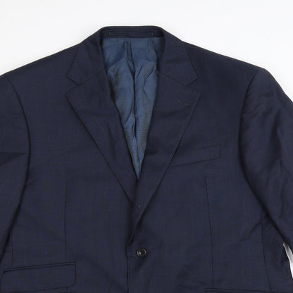 Mens UK Size 42 Marks and Spencer Regular Blue Suit Jacket