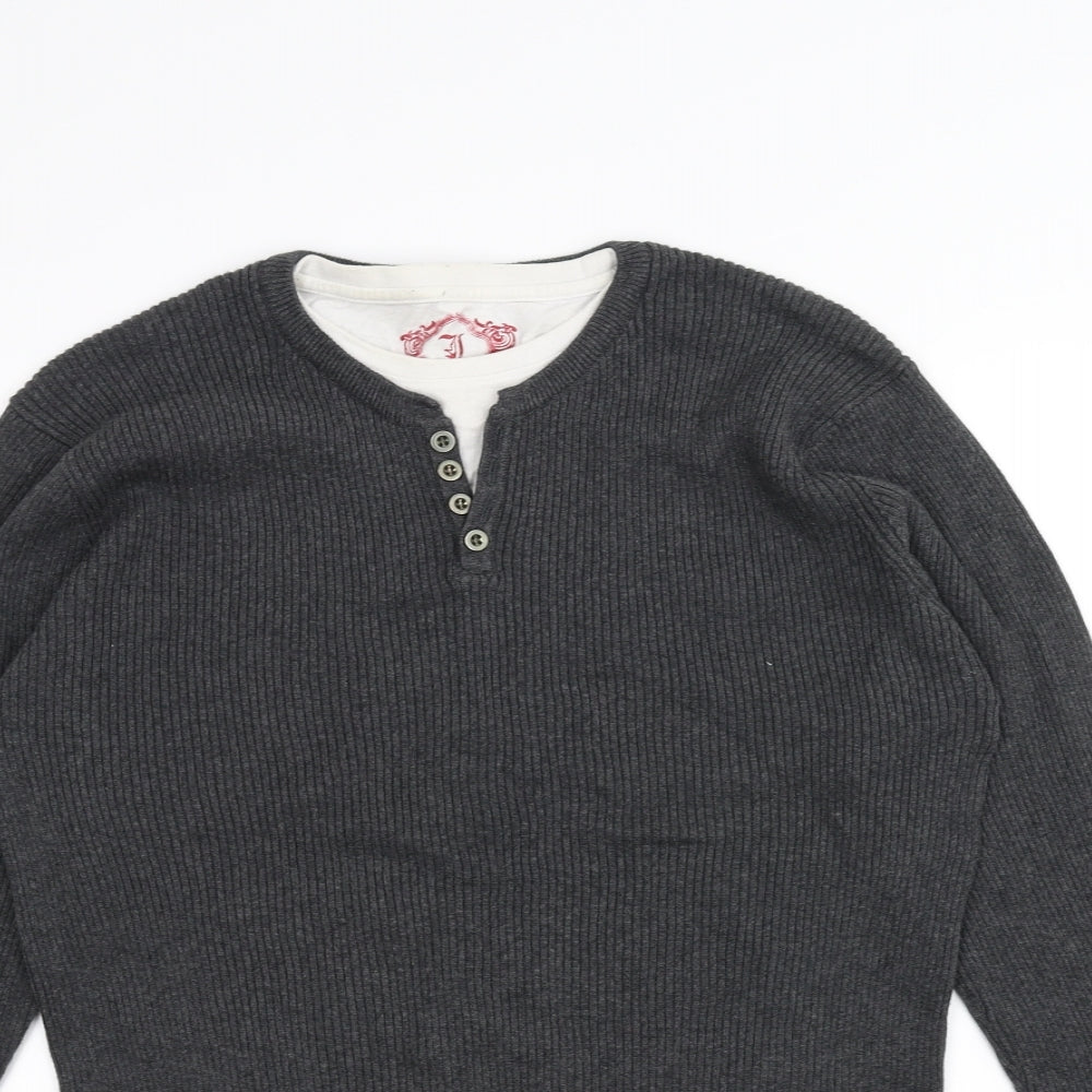 Cedar Wood State Mens Grey   Pullover Jumper Size L