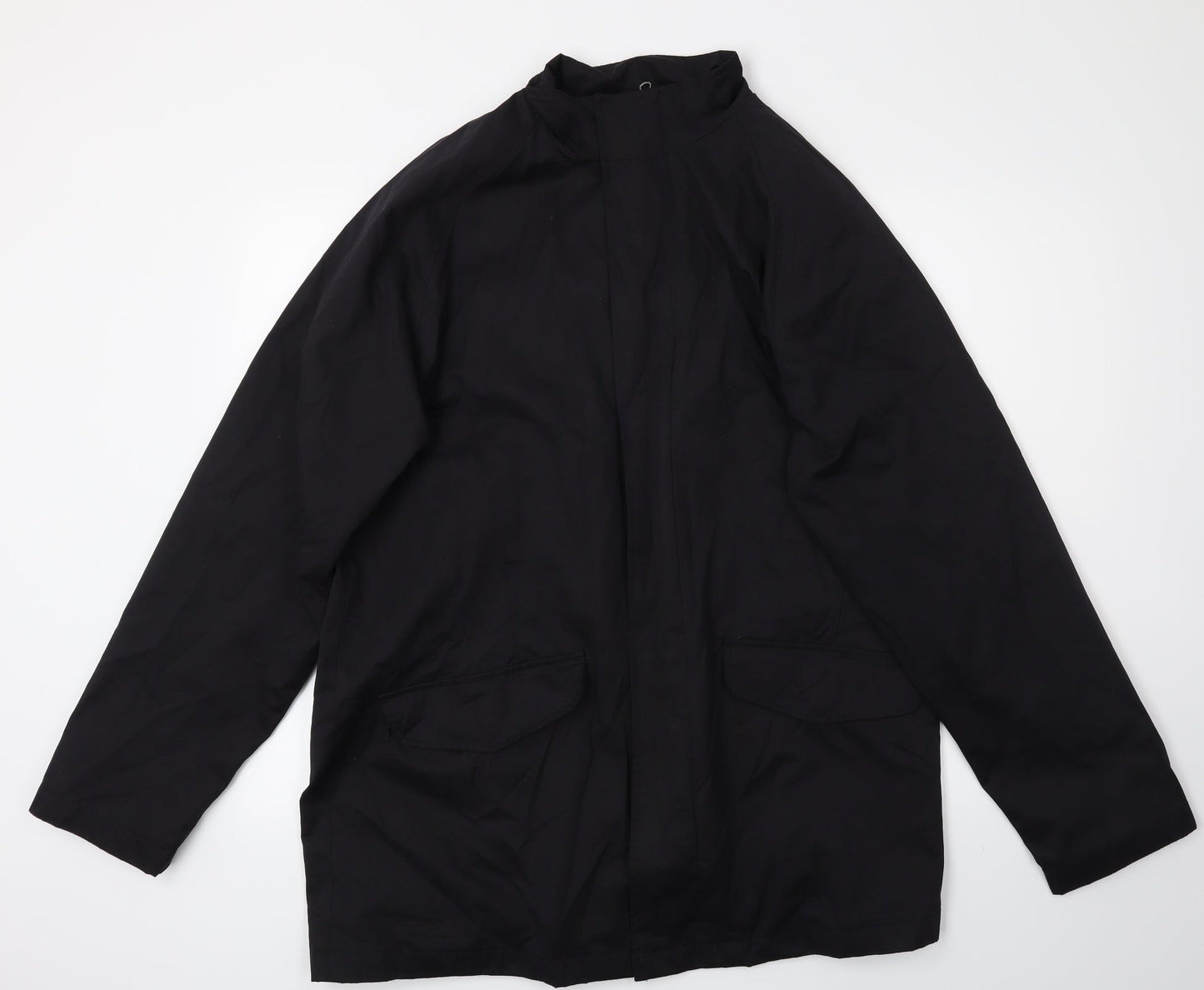 Mens UK Size M Debenhams Black Rain Coat
