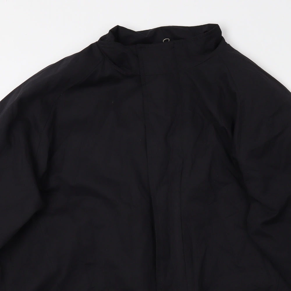 Mens UK Size M Debenhams Black Rain Coat