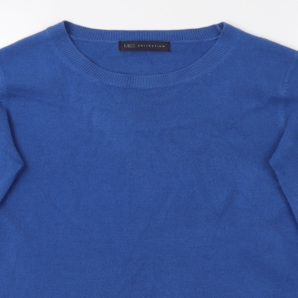 M&S Womens Blue   Pullover Jumper Size 8