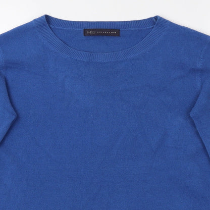 M&S Womens Blue   Pullover Jumper Size 8