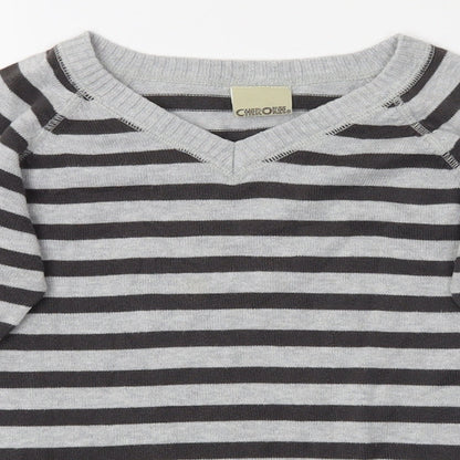 Cherokee Boys Grey Striped  Pullover Jumper Size 5-6 Years