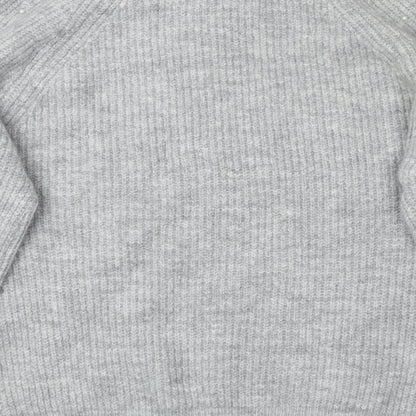 Papaya Womens Grey   Pullover Jumper Size M  - Fake Pearls