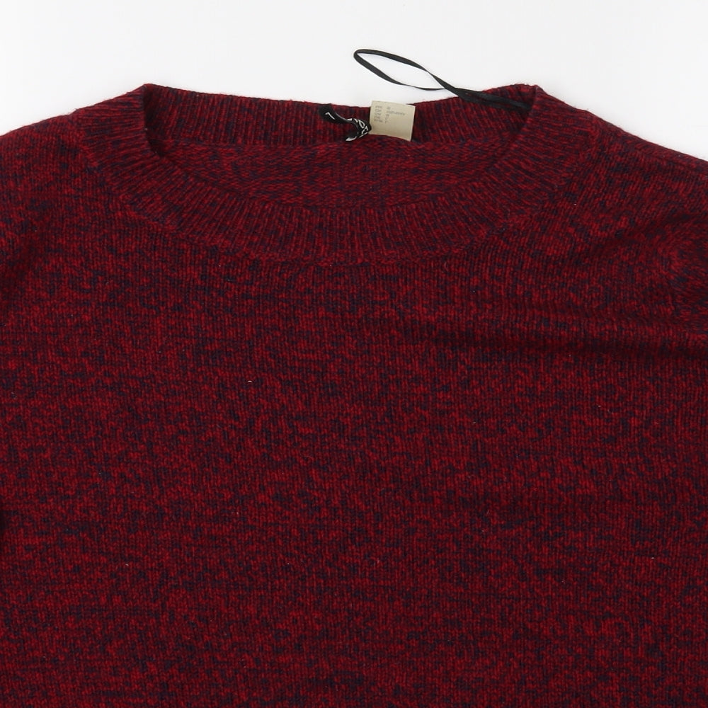 Divided Womens Red   Pullover Jumper Size L