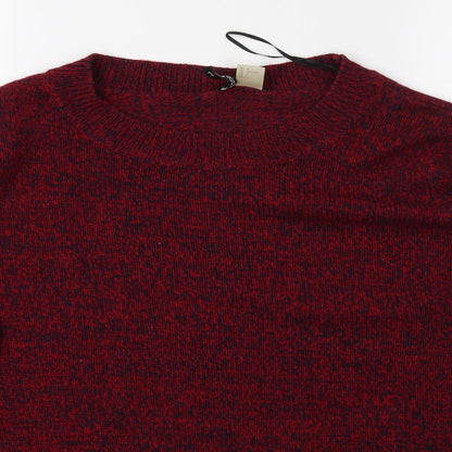 Divided Womens Red   Pullover Jumper Size L