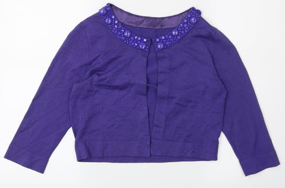 Pre Worn Womens Purple   Cardigan Jumper Size S