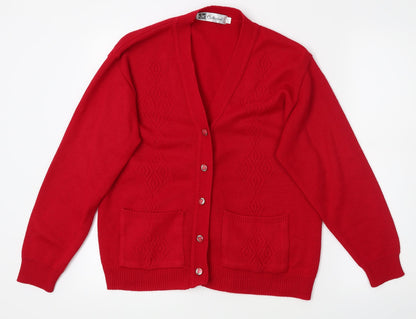 SH Collection Womens Red   Cardigan Jumper Size L