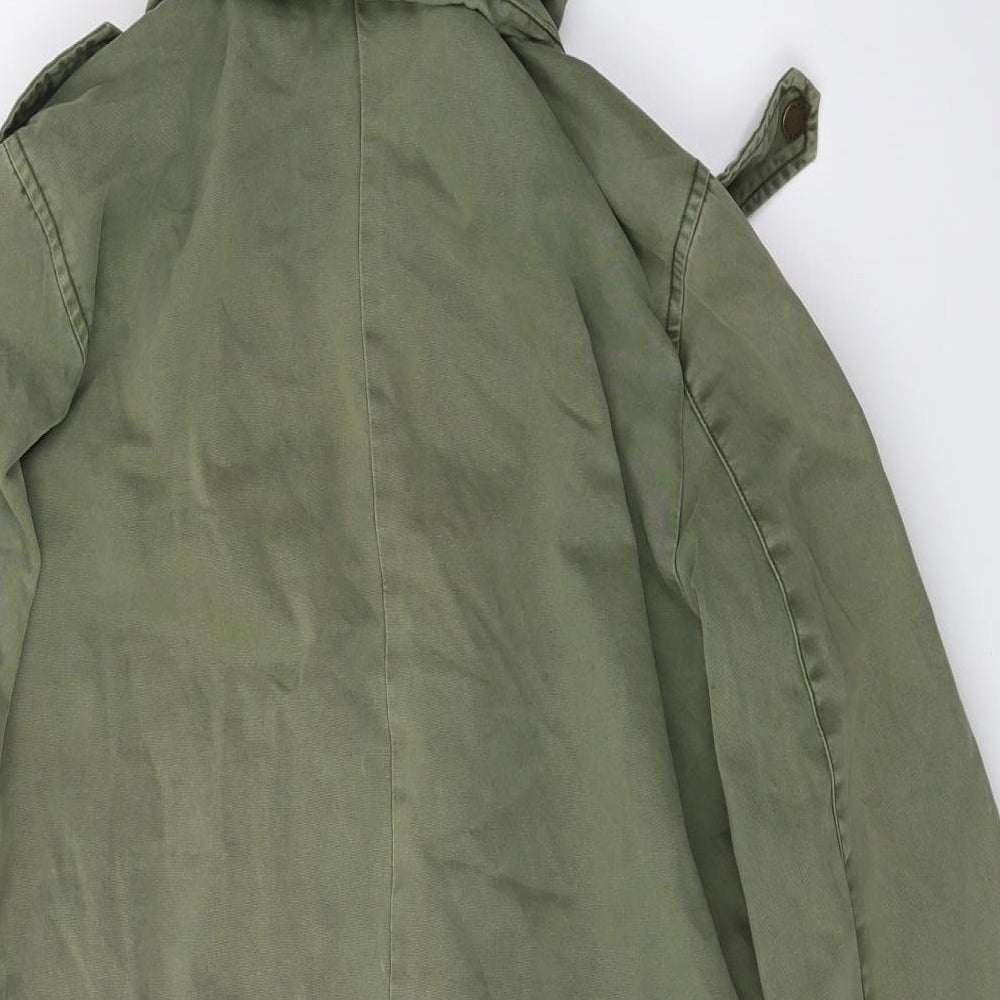Womens UK Size 8 Debenhams Green Overcoat