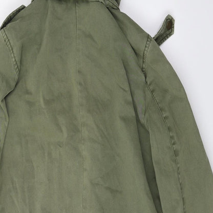 Womens UK Size 8 Debenhams Green Overcoat