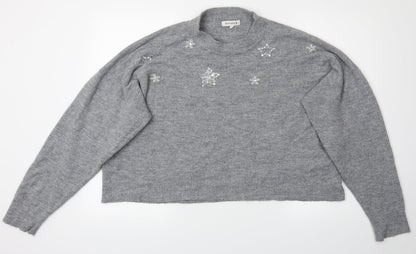 Society 8  Womens Grey   Pullover Jumper Size 14